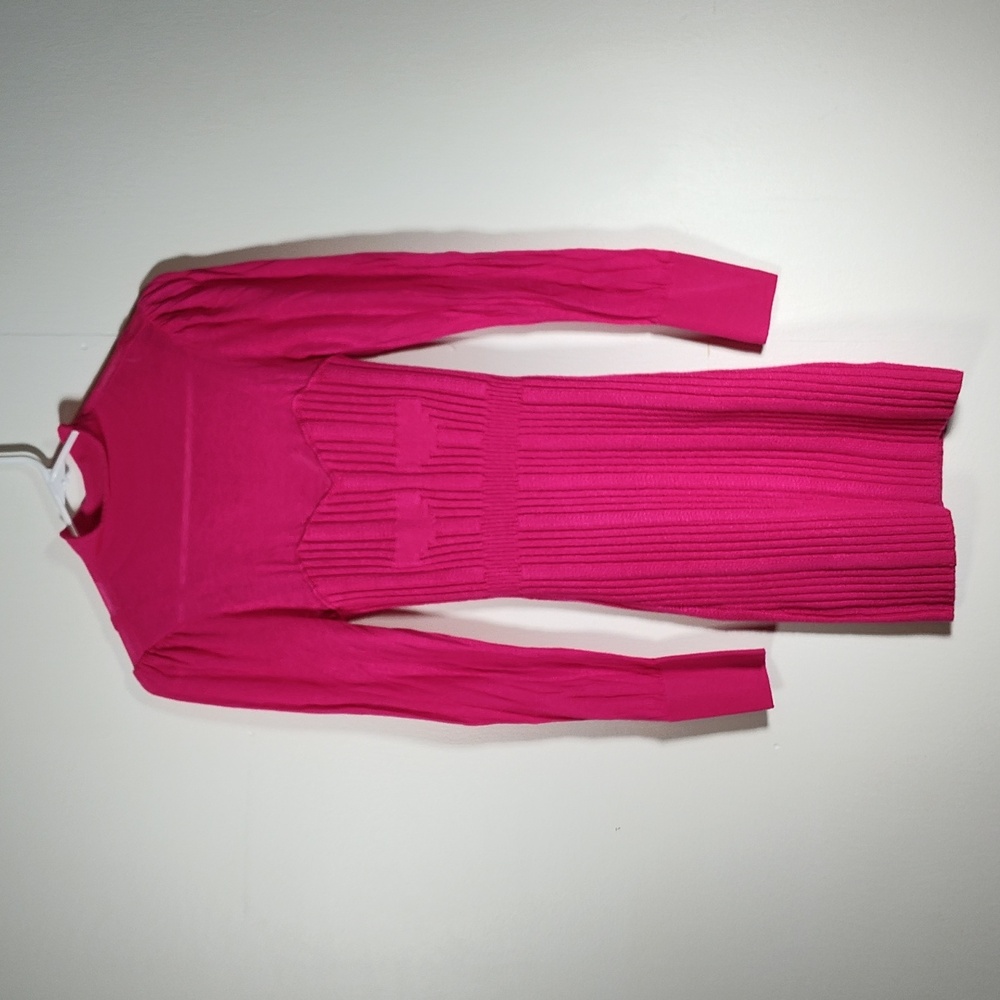 Anthropologie Pink Turtleneck Fitted Sweater Dress XS - Picture 5 of 14